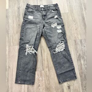 True Craft Charcoal Distressed Woman's Jeans